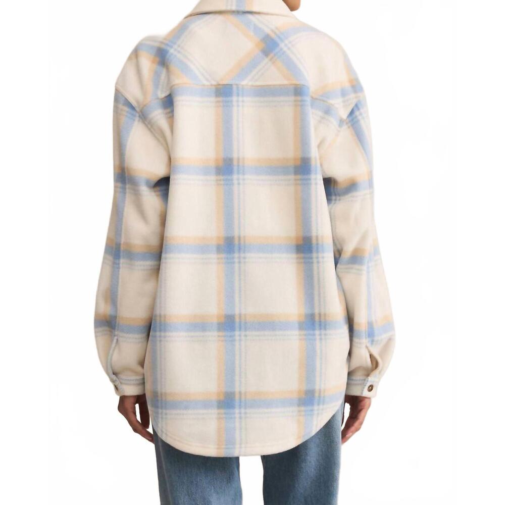 NEW Z SUPPLY hiker two toned fleece jacket in crystal - Picture 3 of 7